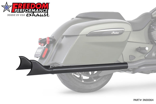Freedom Performance INDIAN CHIEFTAIN / ROADMASTER / SPRINGFIELD 2.5" SHARKTAIL SLIP-ONS 2014-PRESENT Fits FREEDOM HEADERS Only