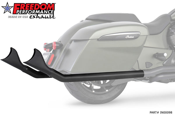Freedom Performance INDIAN CHIEFTAIN / ROADMASTER / SPRINGFIELD 2.5" SHARKTAIL SLIP-ONS 2014-PRESENT Fits FREEDOM HEADERS Only
