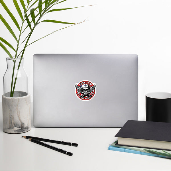 Freedom Performance Freedom Skull Color Logo Bubble-free stickers