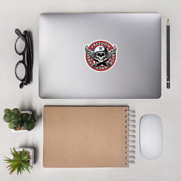 Freedom Performance Freedom Skull Color Logo Bubble-free stickers