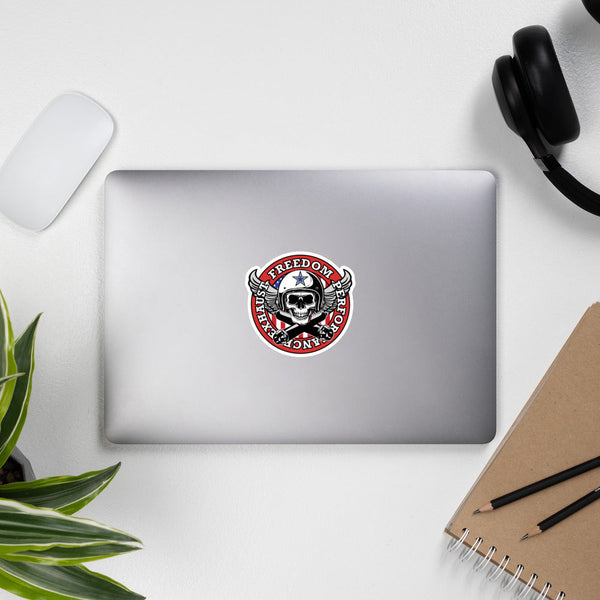 Freedom Performance Freedom Skull Color Logo Bubble-free stickers