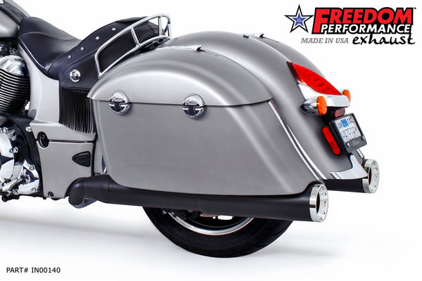 Freedom Performance INDIAN CHIEFTAIN / ROADMASTER / SPRINGFIELD / CHALLENGER/ PURSUIT / ELITE W/ HARD BAGS 2-INTO-1 "LEFT-SIDE ONLY" GHOST PIPE 2014-PRESENT