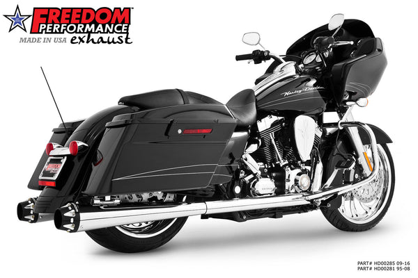 Freedom Performance HARLEY TOURING 4.5” 5-STEPPED MEGAPHONE TRUE-DUAL SYSTEM 1995-2008