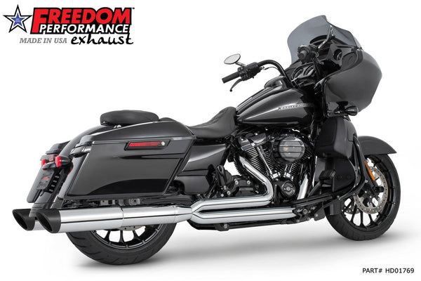 HARLEY TOURING 4.5" 2 STEPPED UNION 2-INTO-1 SYSTEM with LEFT SIDE GHOST PIPE 2017-PRESENT (SPECIAL ORDER) official image