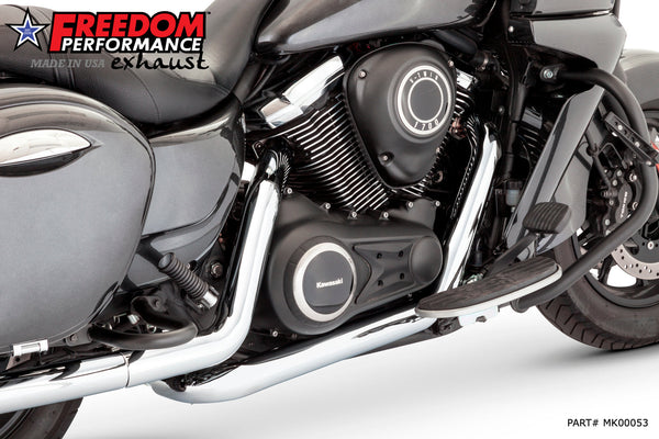Freedom Performance KAWASAKI VAQUERO 1700/NOMAD/VOYAGER TRUE-DUAL RIGHT-SIDE TUCK-&-UNDER 2.5" HEADERS ONLY 2011-PRESENT