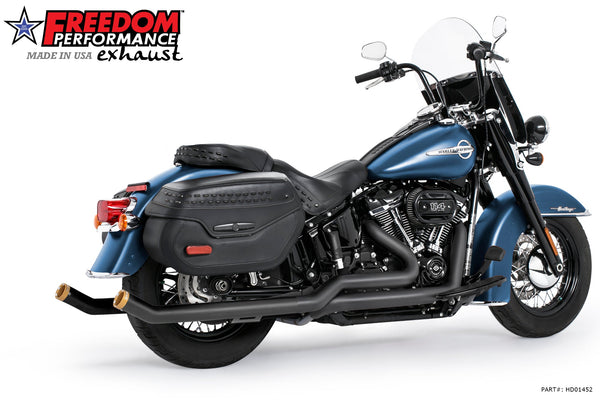 Freedom Performance HARLEY SOFTAIL 2.5" UPSWEPT TRUE-DUAL COMPLETE SYSTEM M8 ONLY BUNDLE *NOT FOR WIDE TIRE BIKES