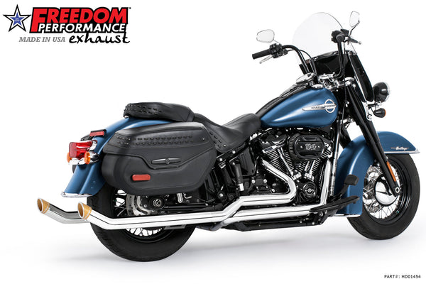 Freedom Performance HARLEY SOFTAIL 2.5" UPSWEPT TRUE-DUAL COMPLETE SYSTEM M8 ONLY BUNDLE *NOT FOR WIDE TIRE BIKES