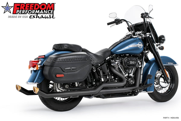 Freedom Performance HARLEY SOFTAIL 2.5" UPSWEPT TRUE-DUAL COMPLETE SYSTEM M8 ONLY BUNDLE *NOT FOR WIDE TIRE BIKES