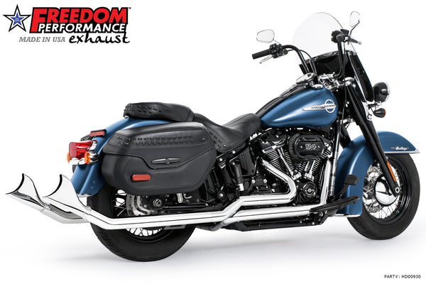 Freedom Performance HARLEY SOFTAIL 2.5" UPSWEPT TRUE-DUAL COMPLETE SYSTEM M8 ONLY BUNDLE *NOT FOR WIDE TIRE BIKES