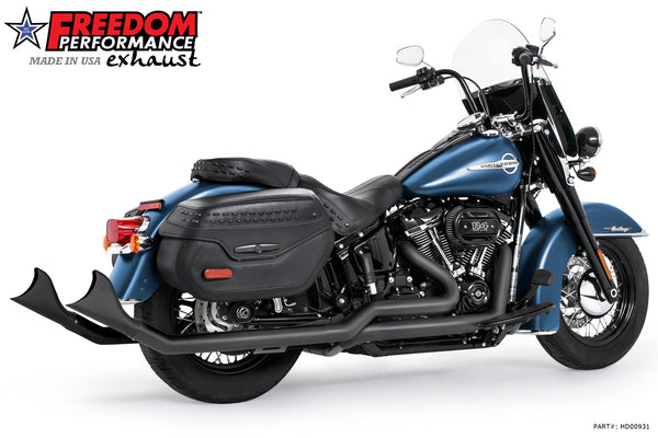 Freedom Performance HARLEY SOFTAIL 2.5" UPSWEPT TRUE-DUAL COMPLETE SYSTEM M8 ONLY BUNDLE *NOT FOR WIDE TIRE BIKES