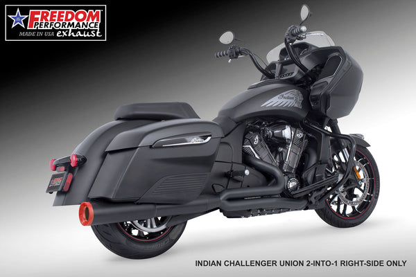 INDIAN CHALLENGER/PURSUIT/ELITE UNION FULL SYSTEM 2-INTO-1 RIGHT-SIDE ONLY 2020-PRESENT BUNDLE official image