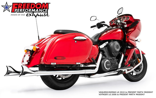 Freedom Performance KAWASAKI VAQUERO SHARKTAILS COMPLETE TRUE-DUAL FULL SYSTEM 1999-PRESENT