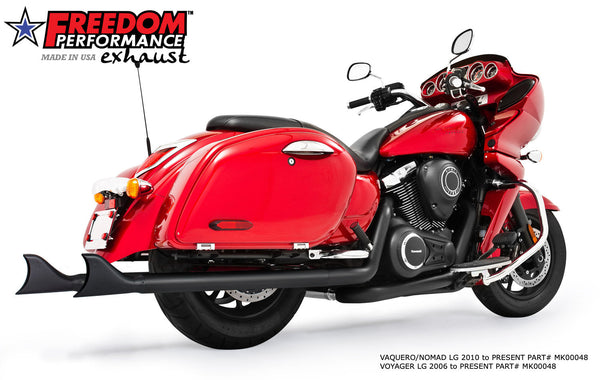 Freedom Performance KAWASAKI VAQUERO SHARKTAILS COMPLETE TRUE-DUAL FULL SYSTEM 1999-PRESENT
