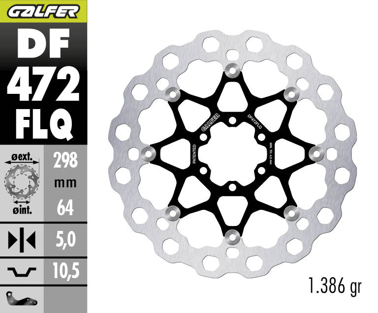 GALFER DF472FLQ official brake rotor image