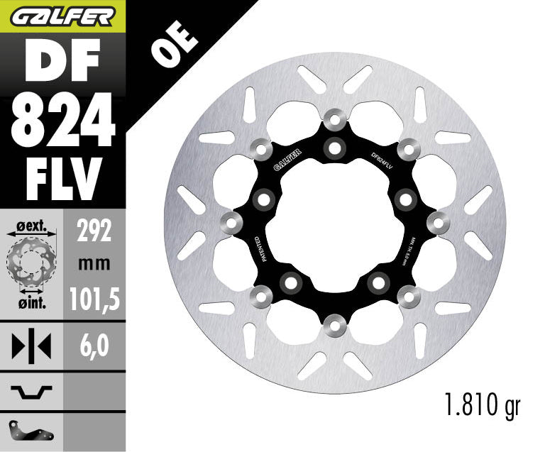 GALFER DF824FLV official brake rotor image