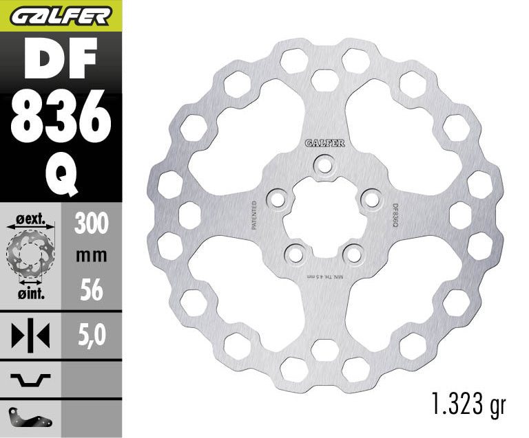 GALFER DF836Q CUBIQ Disc Fixed 300 x 5 mm