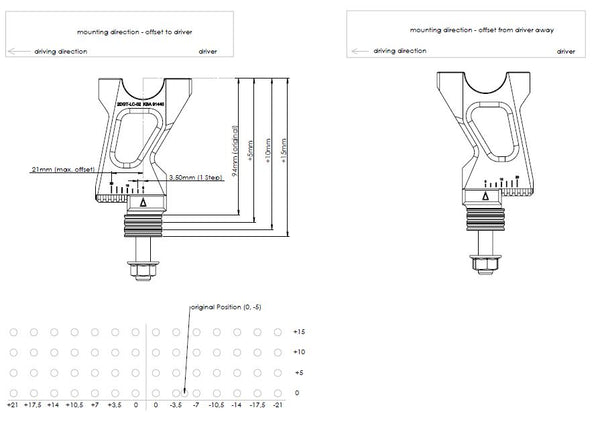 2DGT adjustable handlebar brackets black