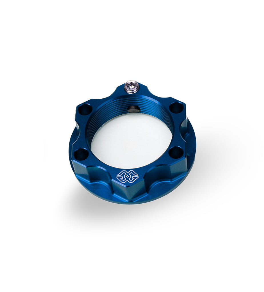Safety nut ACMA aluminium M28X1.0 KIT blue