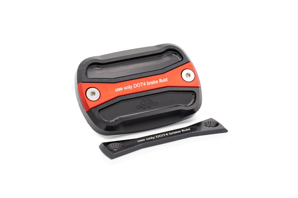 Front brake fluid reservoir cover red