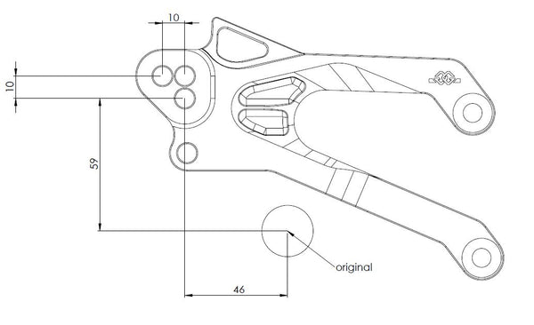 Footrest system FXR black