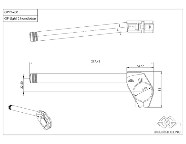Handlebars GP-LIGHT 2 430 black