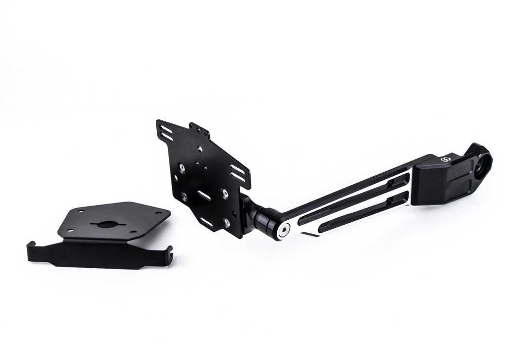 Licence plate holder black-silver