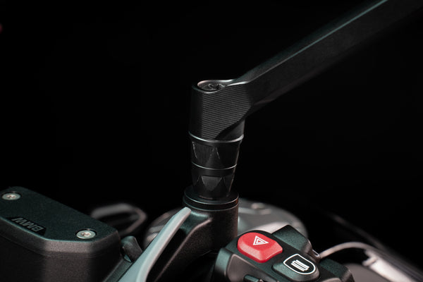 STRATOS left-hand dashboard mirror, matt black - M03-04-L-BD