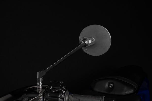 MOON dashboard mirror left round black matt - M04-04-L-BD