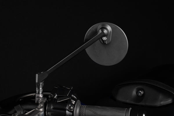 MOON dashboard mirror left round black matt - M04-04-L-BD