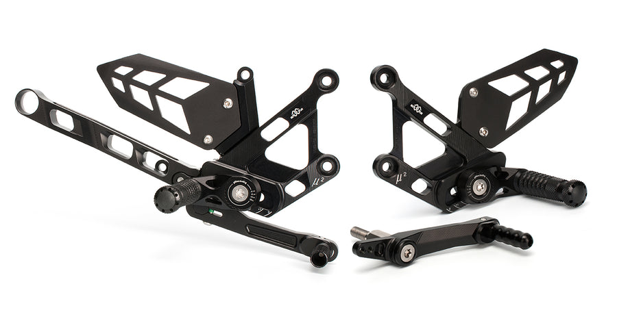 Footrest system MUE2 black