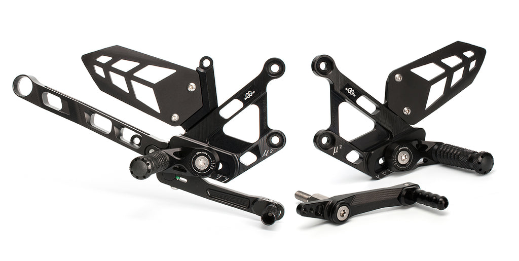 Footrest system MUE2 black