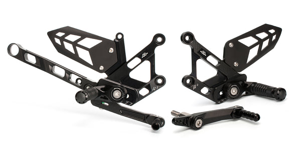 Footrest system MUE2 black