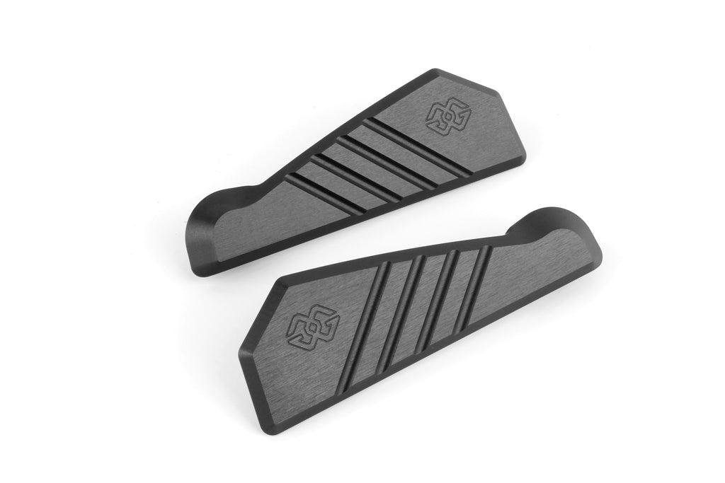 Black pillion footrest cover