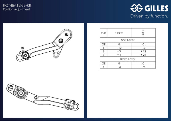 Shift and brake lever KIT