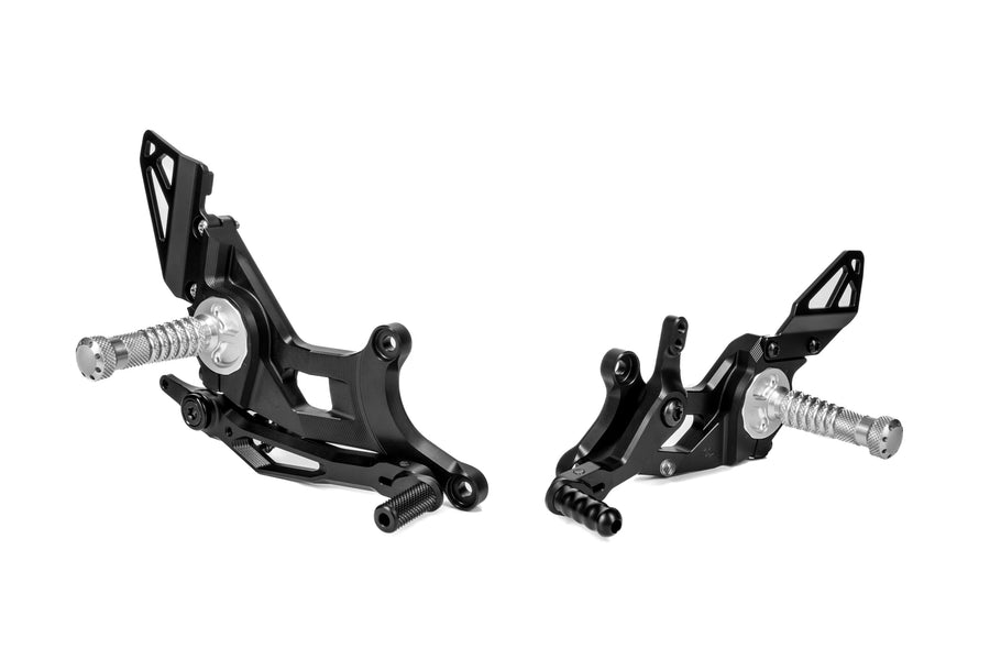 Footrest system R9T-Racer black matt