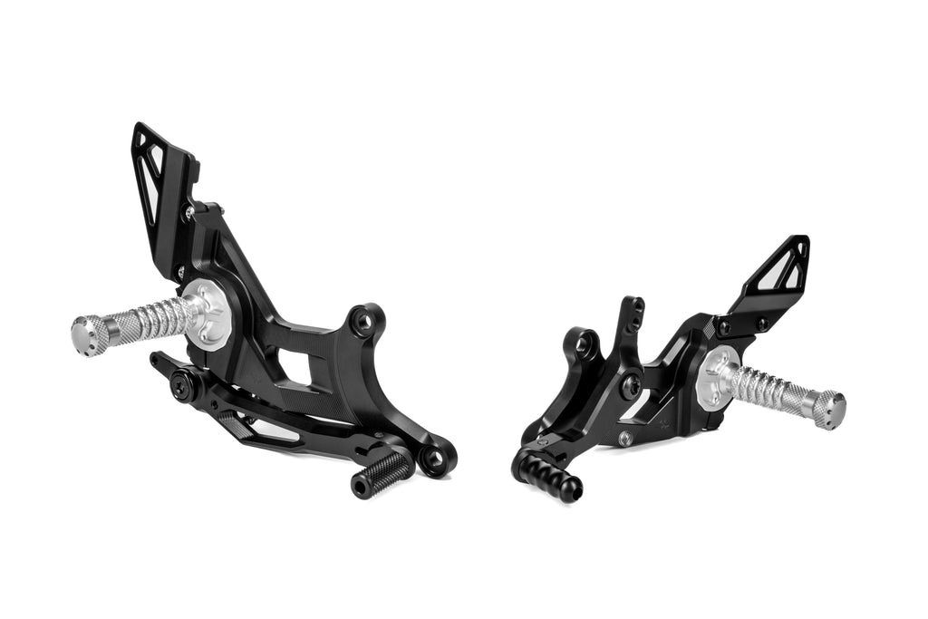 Footrest system R9T-Racer black matt