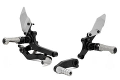 GILLES TOOLING Footrest system RCT10GT BM10 black-silver for BMW | RCT10GT-BM10-BS