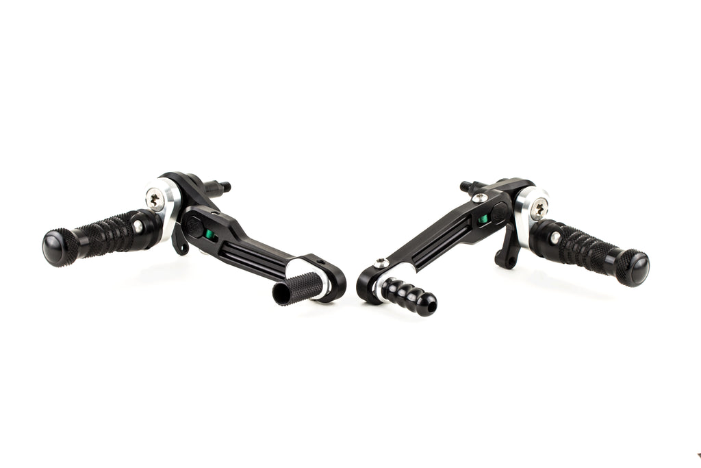 Footrest system RCT10GT D05 black-silver - RCT10GT-D05.bs
