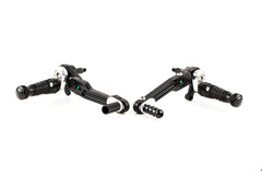 GILLES TOOLING Footrest system RCT10GT D05 black-silver for Ducati | RCT10GT-D05.bs
