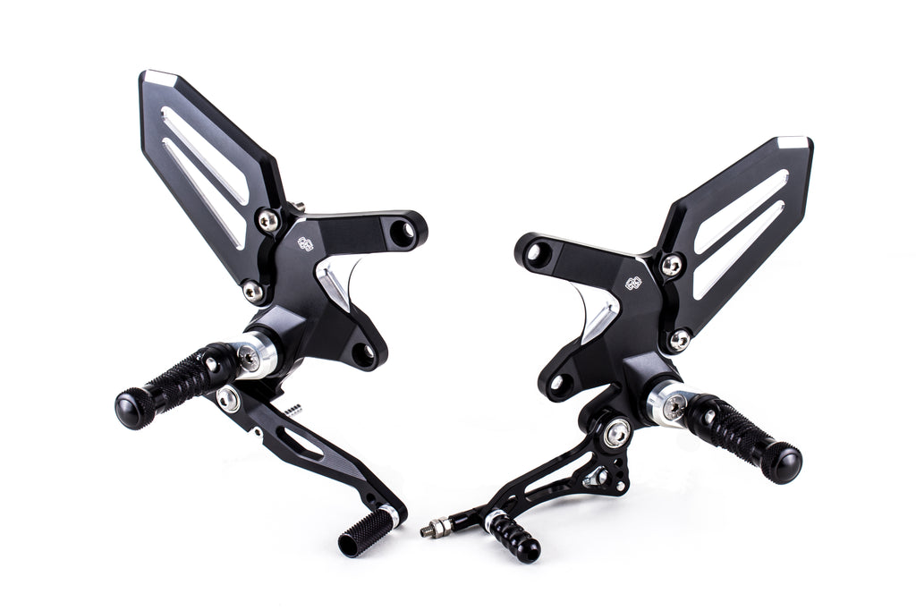 Footrest system RCT10GT black-silver