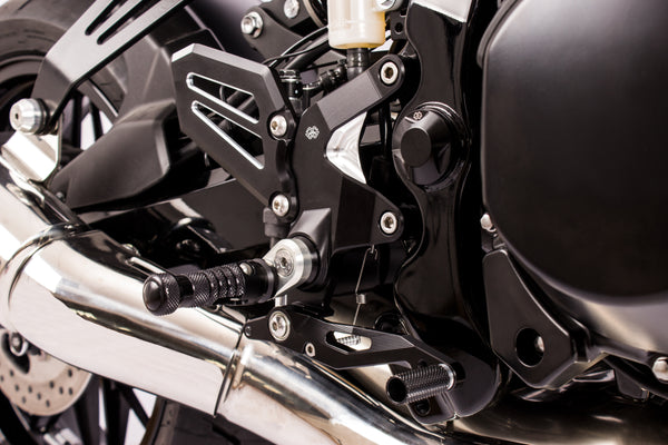 Footrest system RCT10GT black-silver