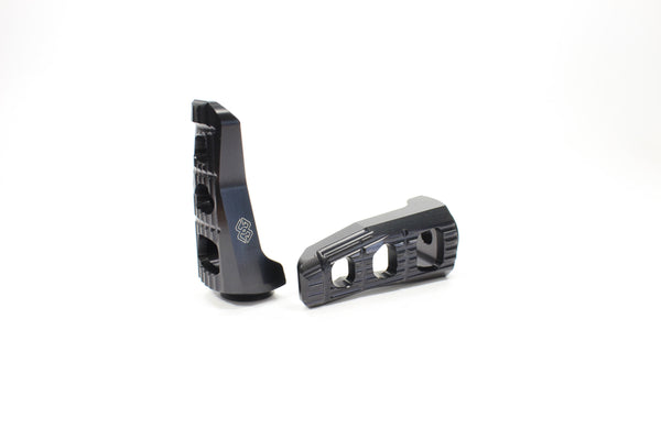 Replacement footrests Touring, rider/scooter, black - RGK-470-UF20-SET-B