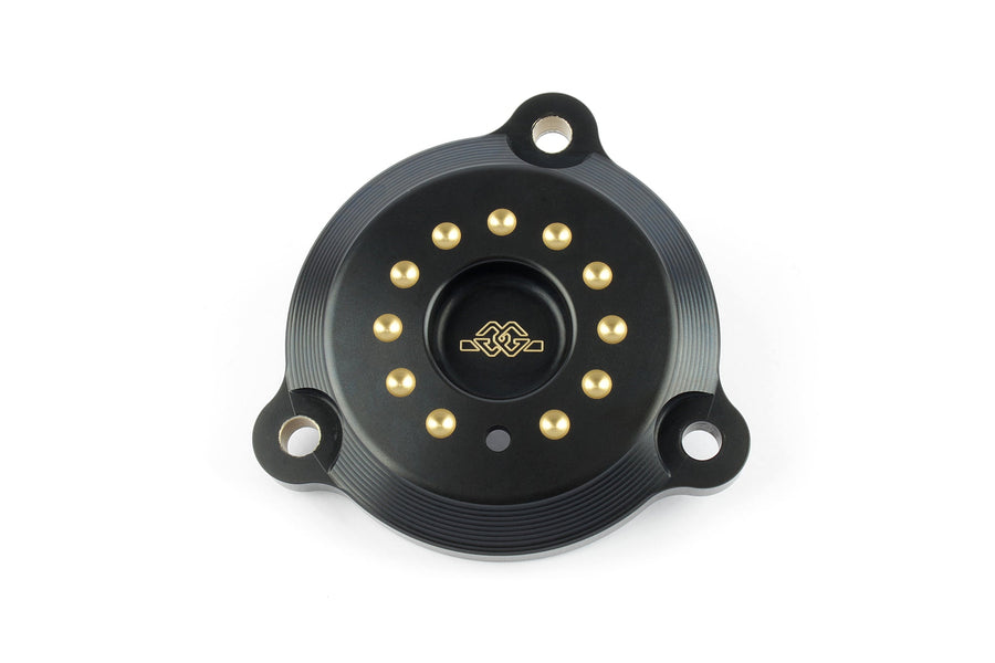 Front belt pulley cover black-gold