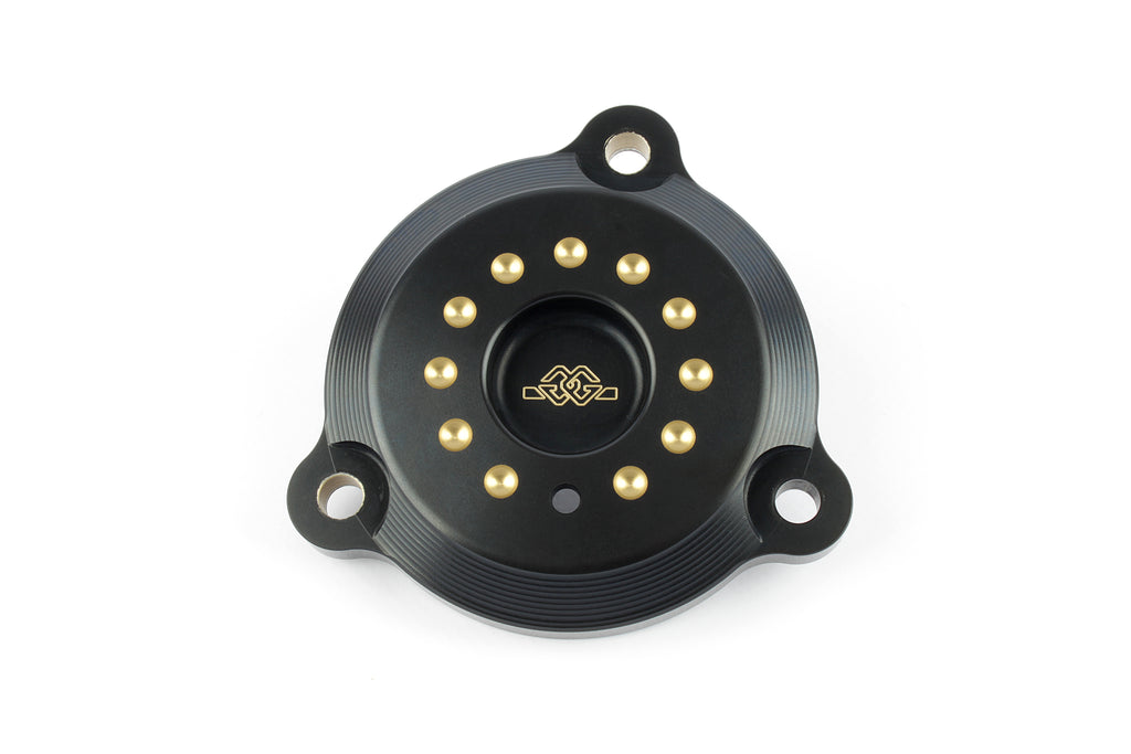 Front belt pulley cover black-gold