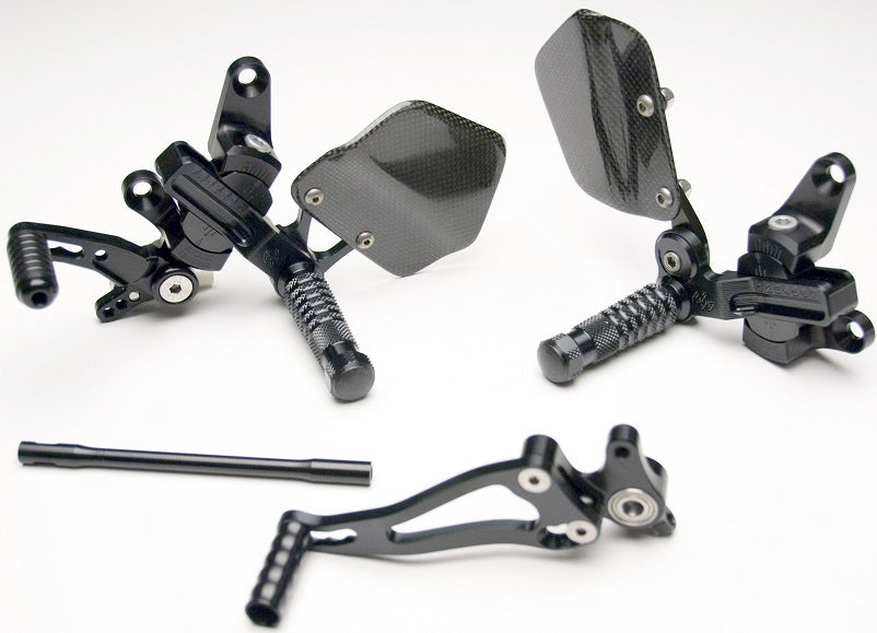Footrest system VCR38GT black - VCR-D01.b