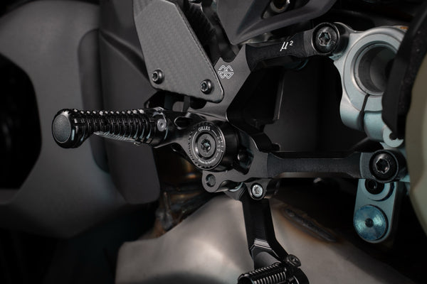 GILLES TOOLING MUE2 Rearsets installed on Ducati Streetfighter V4 S 2025