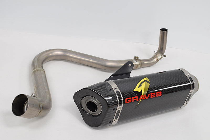 Graves Motorsports Kawasaki Z125 Pro Full Titanium Carbon Exhaust System