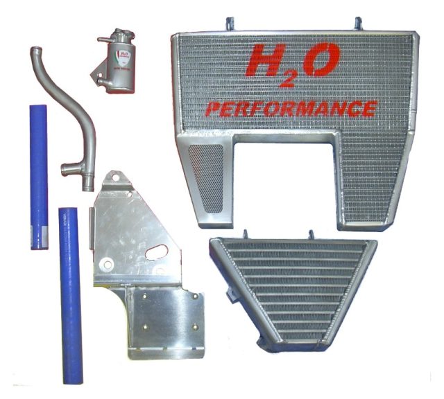 H2O Performance Oversized Radiator and Oil Cooler kit For Ducati 1098/1198 & 848 – illustrative image