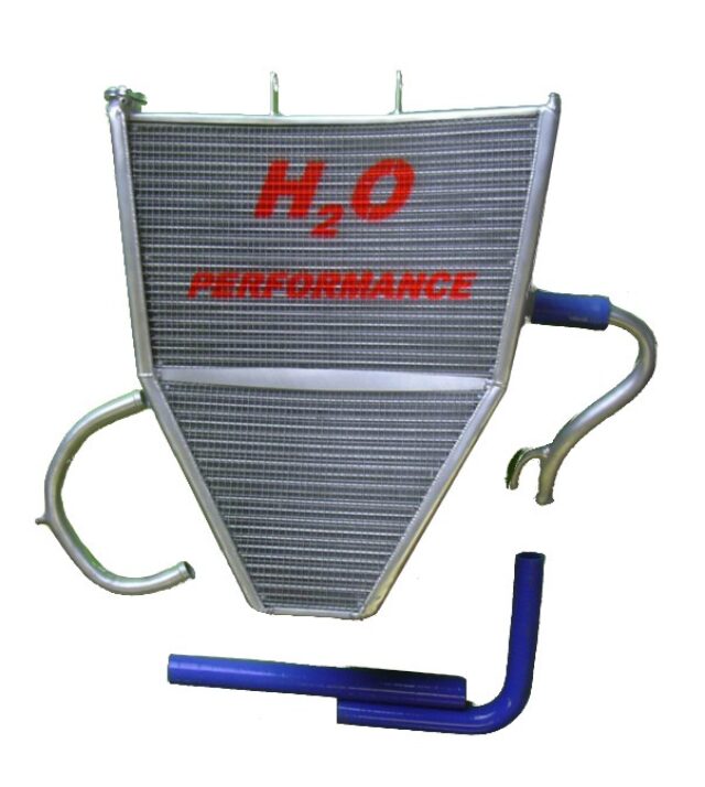 H2O Performance Oversize Radiator kit For Kawasaki ZX-6R NINJA (2009+) – illustrative image