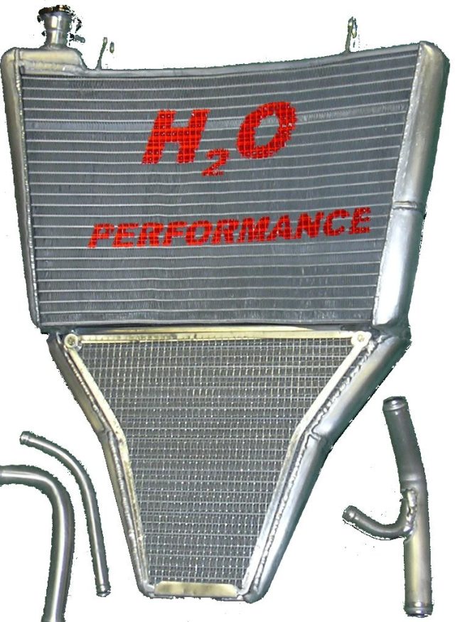 H2O Performance Oversize Racing Radiator kit For Yamaha YZF-R6 (2003-05) – illustrative image